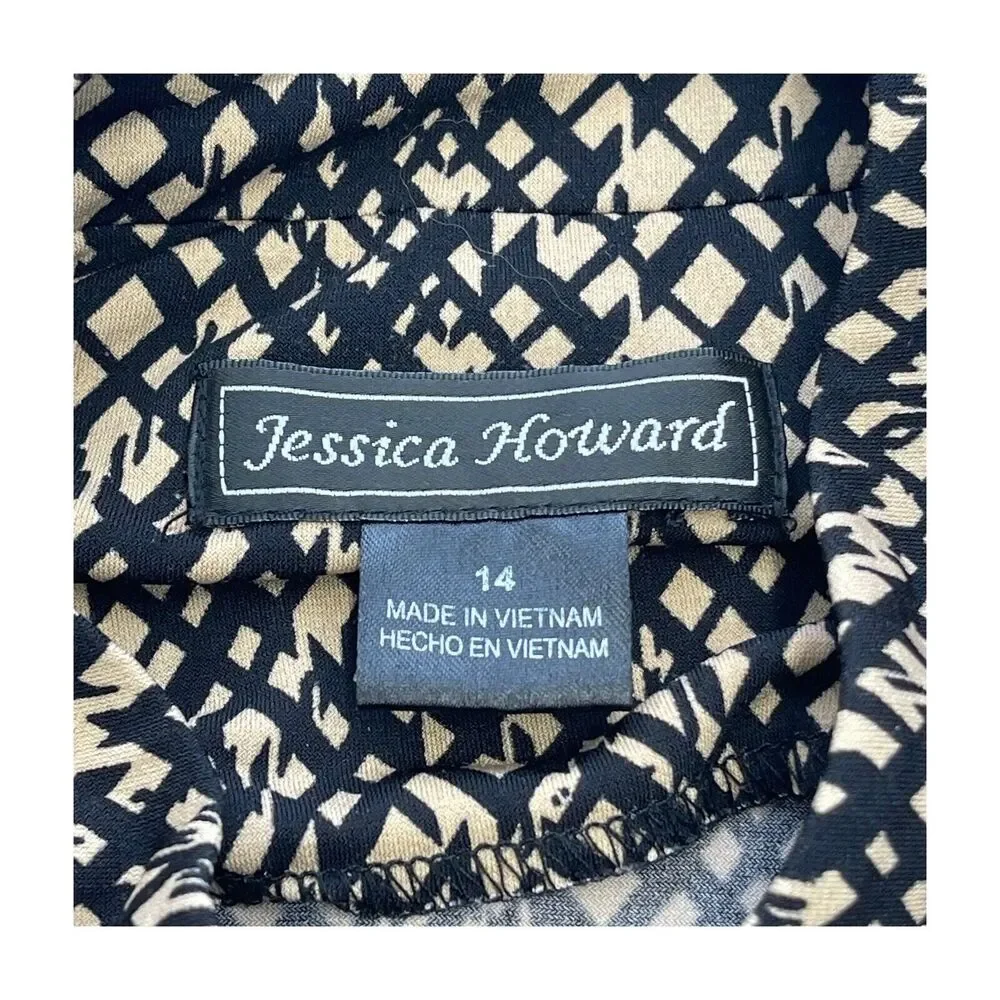 Jessica Howard Jacket Black and Brown Stretch Lightweight Women’s Size 14 - Picture 2 of 8